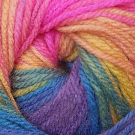 Wendy Wools Giggles Rainbow Double Knitting 100g Ball Multicoloured (WG12)