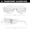 12 Packs Safety Glasses for Men and Women - Clear