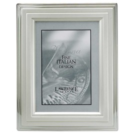 Lawrence Frames Metal Picture Frame Silver-Plated Step, 4 by 6-Inch