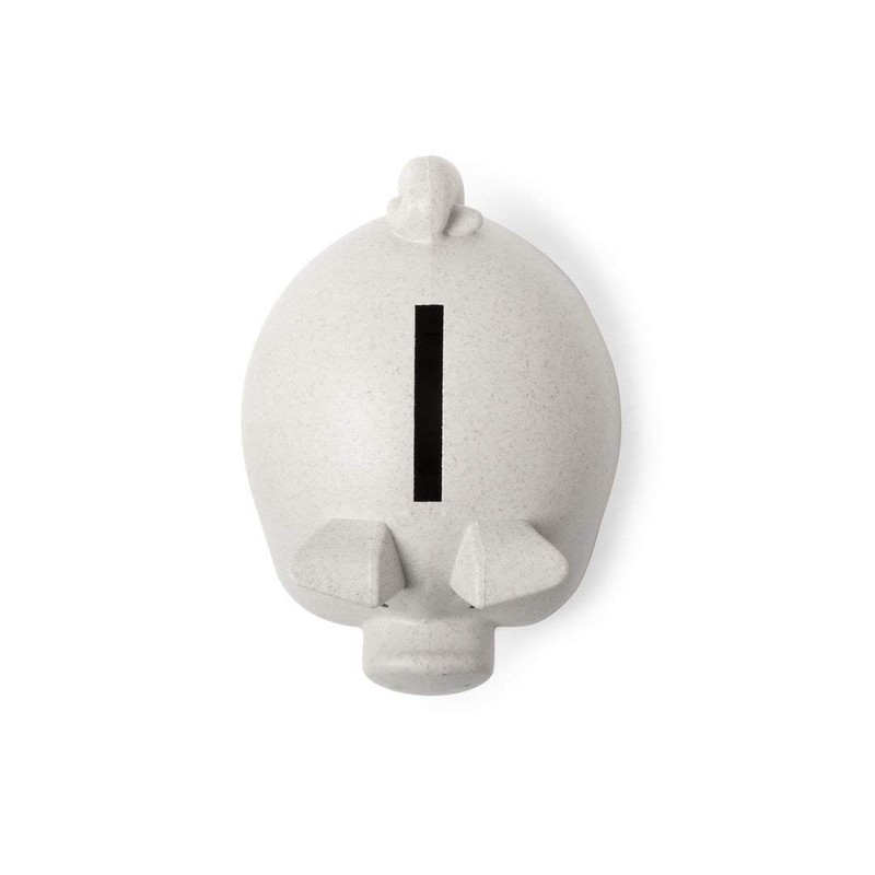 eBuyGB Bamboo Fibre Money Box Eco Friendly Piggy Bank,White,10 x
