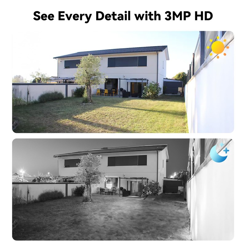 VORGUT Wired Security Camera System Outdoor, 4CH 5MP Lite AHD