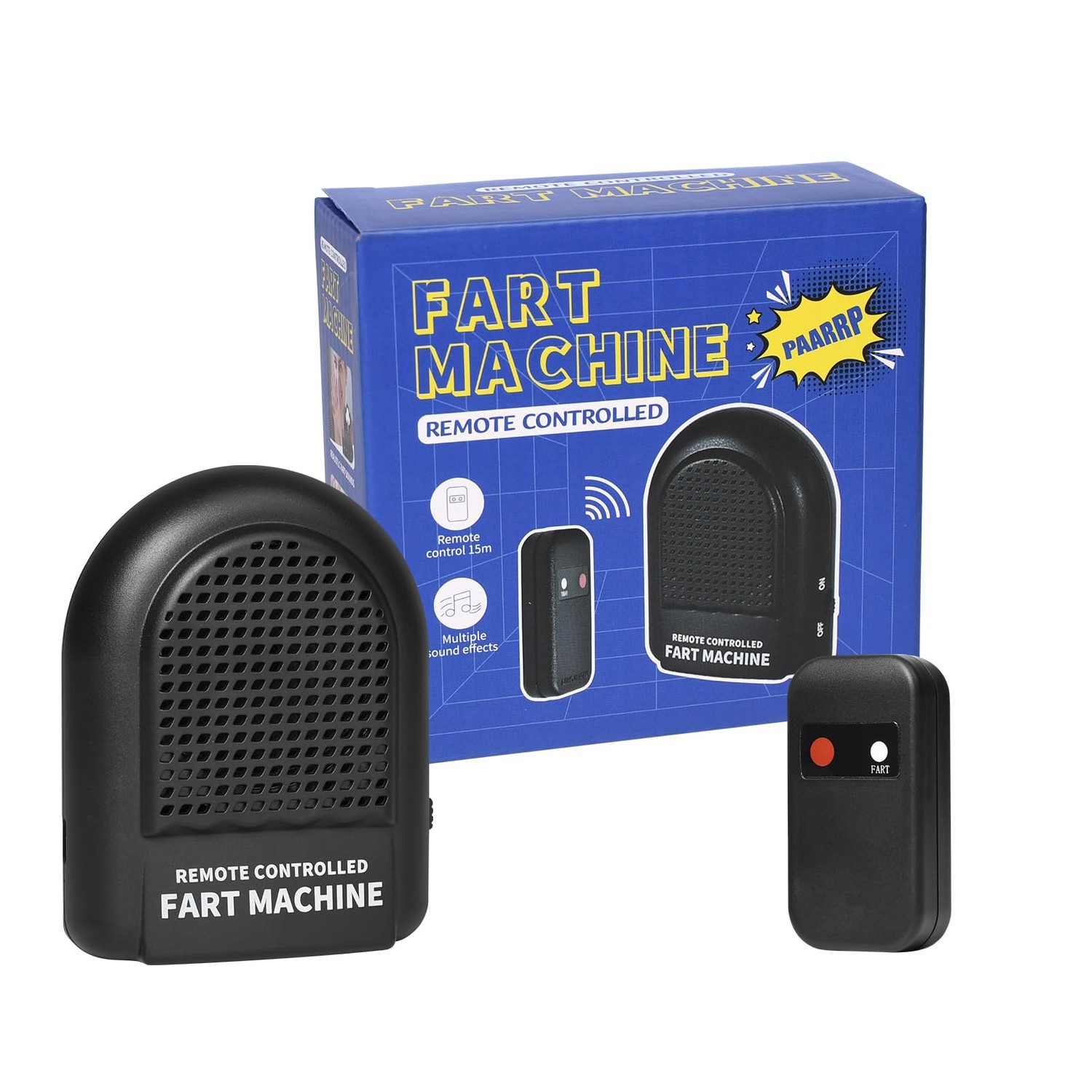 Pumwoy Fart Machine with Remote 6 Effects, Remote Control Fart Box ...