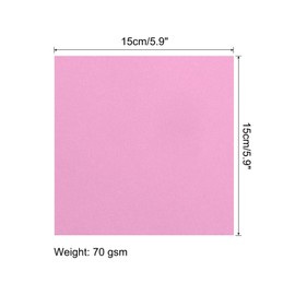 TOP-VIGOR 100 Sheets Origami Paper 15cm x 15cm, Double-Sided Colorful Craft Paper for DIY Art, Paper Cutting, Drawing, Folding, and Handmade Decorations(Pink)