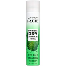 Garnier Invisible Dry Shampoo with no Visible Residue powered by Rice Starch to Instantly Absorb Oil, Refresh and Volumize, Silicone Free, Mint Mojito by Fructis, 4.4 oz.