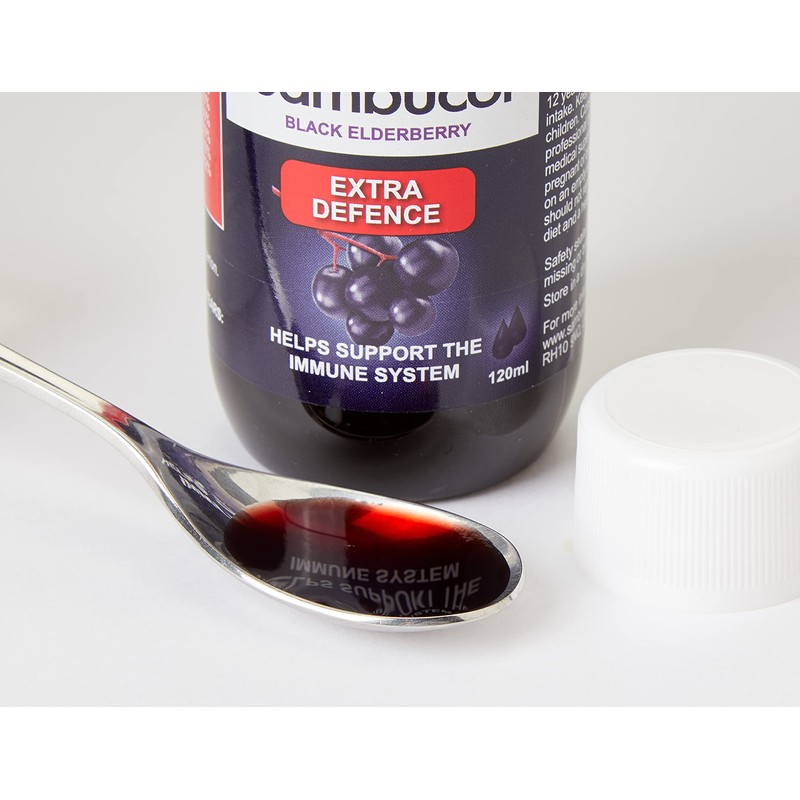 Sambucol Natural Black Elderberry Extra Defence, Vitamin C, B6 &