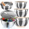 Nicdiet Mixing Bowls with Airtight Lids, Stainless Steel Mixing Bowl