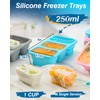 ZDPMK ZDPMK Silicone Freezer Trays With Lid, Leak Proof Stackable