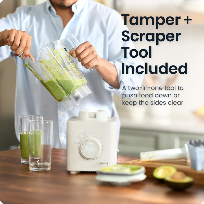 Chefman Obliterator 48 oz Countertop Blender for Smoothies, 1380W Motor
