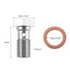 X AUTOHAUX 2 pieces thread turbo brake line banjo single