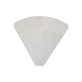 Large Size White Crepe Holder - Perforated 250-gram Cardboard - Professional Crepe Holder - Cardboard Food Holder with Perforated Front Design - Pack of 100