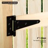 HILLMASTER 6 Inch T-Strap Heavy Duty Shed Door Hinges Gate