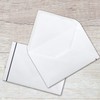 White mourning envelopes with black mourning line - 25 pieces
