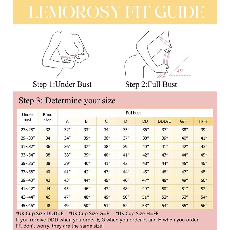 Lemorosy Wide Strap Front Closure Bra Lace Full Figure Underwire(Blue