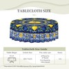 Ecixzyo Lemon Round Tablecloth 60 Inch Polyester Washable Table Cover