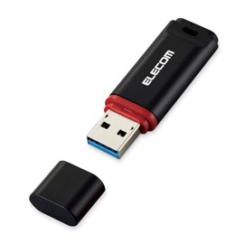 Elecom MF-DRU3032GBKR USB Memory, 32 GB, USB 3.2 (Gen1), Cap Type, Data Recovery Service, Black