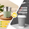 Stainless Steel Kids Cups with Silicone Sleeves, 8oz Metal Tumbler