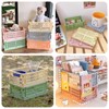 HOYA PONYOO 4 Pcs Collapsible Storage Crates, 10x6.5x4 inches Space-Saving
