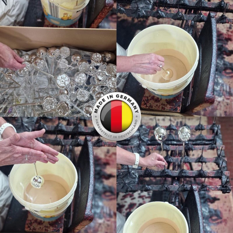 Lauschaer Glas Christmas Tree Decoration Bass Violin Hazelnut Matt Mouth-Blown