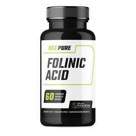 Folinic Acid - 400 mcg Vitamin B9 per Capsule - 60 Vegan Capsules - Calcium Salt Form - Supports Homocysteine Metabolism, Immune Function & Energy - Clean, Filler-Free Formula - by MZ