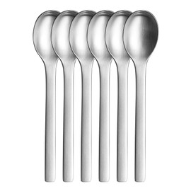 Puresigns 6er Set Eierlöffel aus Edelstahl der Serie "One Extra" - Hochwertiges, Mattes Besteck für das perfekte Frühstück, in attraktiver Geschenkverpackung