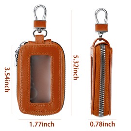 2 Pieces Leather Car Key Chain Case Holder Car Key Case Key Fob Protector Car Key Fob Cover Case