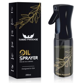 Oil Sprayer For Cooking, 200ML-Glass Refillable Spray Bottle, Oil Mister Dispenser For Kitchen, Olive Oil Dispenser Spray Bottle, Oil Sprayer For Air Fryer, Perfect Control For A Healthy Diet Portion.