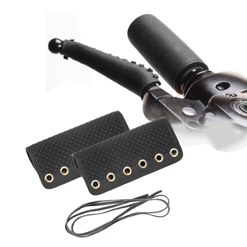 Motorcycle Hand Grip Cover Fiber Simulated Leather Anti Slip Retro