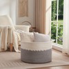 OIAHOMY 125L Extra Large Blanket Basket, 25" x 16", Jumbo