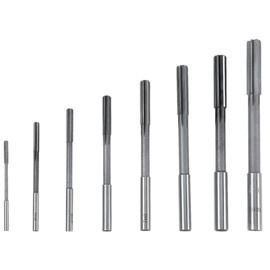 SOCOCO Hand Reamer, Milling Cutter, Straight Shank Milling Cutter, HSS Hand Reamer, High Speed Steel Material, 8 Pieces, High Cutting Capacity, Chucking Cutter, Cutting Diameter: 0.1 inch (3/4/5/6/7/8/9/10 mm), Used on Drilling Machines and Milling Machines