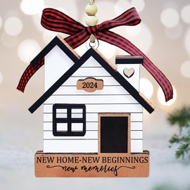 House Warming Gifts New Home - Housewarming Gifts New Home,Best Housewarming Gifts 2024,New Home Gift Ideas,House Warming Gifts New Home Women - Wood New Home Ornament 2024(New Home 2024-A)