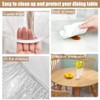 TWUTGAYW Round Tablecloth, Waterproof Tablecloth PVC Elastic Edged With Flannel