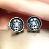 Lion Head Leo Cufflinks Cufflinks Lapel Tie Pin for Men