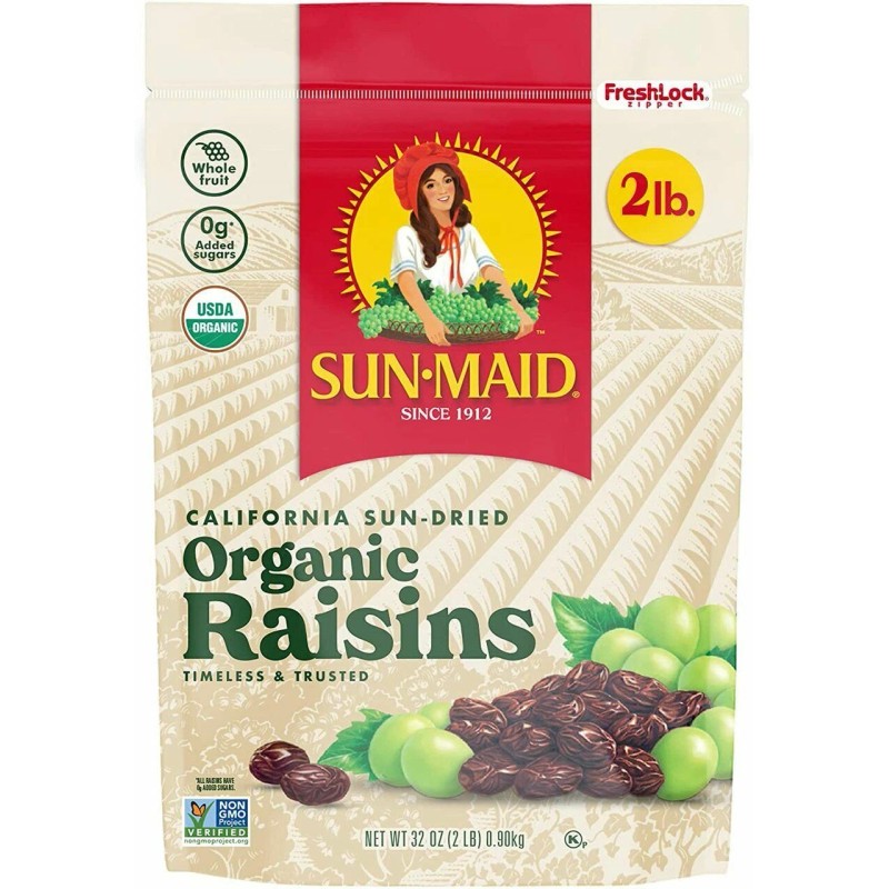 Sun-Maid Organic Raisins, 32 Ounce (2 Count)