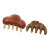 Sandalwood Massaging Comb Lotus Ox Horn Shape Reduce Pressure Wide