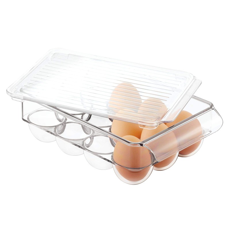 iDesign 73030 Fridge/Freeze Binz Egg Holder, Small Storage Box for