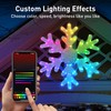 Popotan Smart 31-in Hanging Snowflake Hanging Decoration with Color Changing