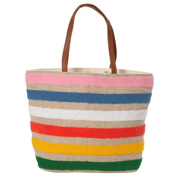 Twig & Arrow Large Canvas Woven Tote Bag for Women