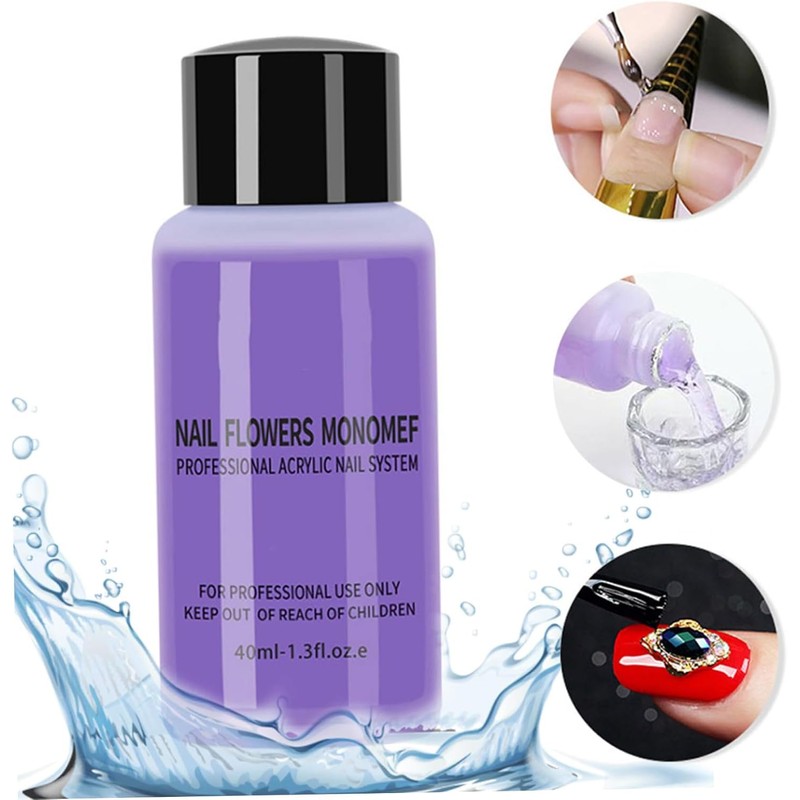 2 botellas monómero acrílico líquido para uñas 40ml profesional seguro
