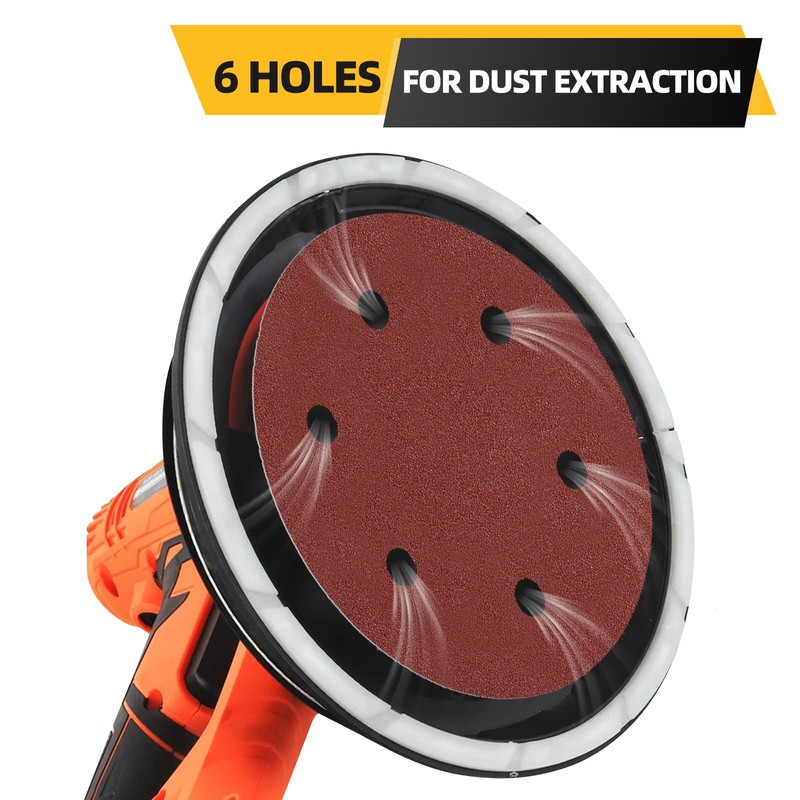 50pcs 9 inch 6 Hole Sanding Discs Set -10 Each