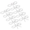 10Pcs Diamond Rhinestone Bow Glass Flash Brooch Claw Chain Suit