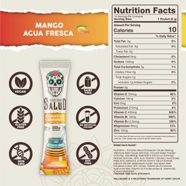 Taste Salud Salud 2-in-1 Hydration Packets + Immunity Electrolytes Powder, Mango - Agua Fresca Drink Mix, Elderberry, Dairy & Soy Free, Non-GMO, Gluten Free, Vegan, Low Calorie, 1g Sugar (15 Servings)