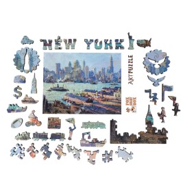 FoxSmartBox Wooden Puzzle for Adults by FoxSmartBox - 255 Pieces - New York from Brooklyn