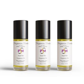 Angel Man Perfume/Body Oil - 3 Bottles 1 Fl Oz Glass Roll On (30ml)