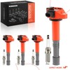 A-Premium (Red) Set of 8 Ignition Coil Pack and Iridium