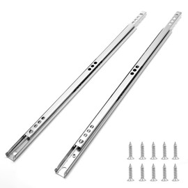 Suiwotin 4PCS 12 Inch Drawer Slides, Metal Ball Bearing Drawer Slides, Small Drawer Rails, Non-Removable Side Mount Two Way Slide Track Rail, 2 Pairs (0.7" Wide)
