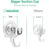 GlobaLink Bathroom Suction Hooks - 6 Pack Reusable Sucker Hooks