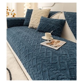 Velvet Quilted Couch Sofa Cover, Soft Sectional Couch Covers, Non-Slip Sofa Slipcover for Dogs Cats Pet Love Seat Recliner Leather L Shaped, Armrest Backrest Cover (Color : #23, Size : 90x210cm/1PC