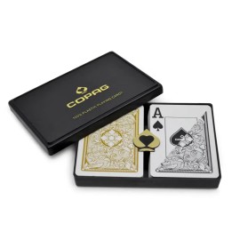 COPAG Legacy -Black/Gold - Super Index - Bridge Playing Cards