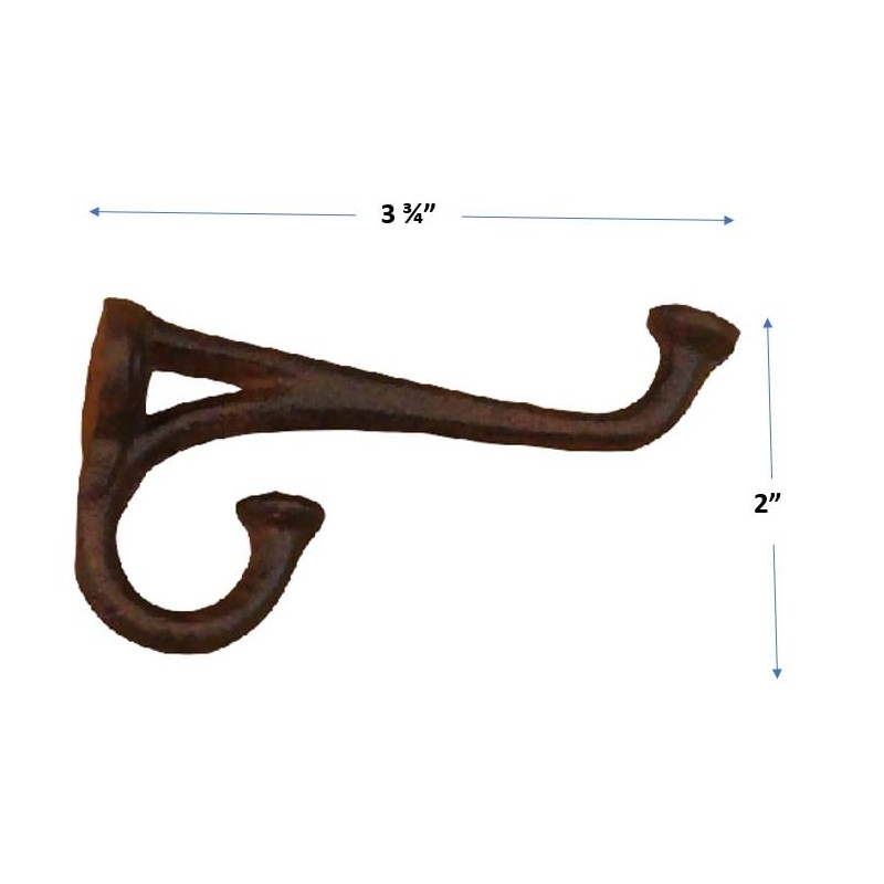 Midwest Craft House 8 Rustic Cast Iron Coat Hat Wall