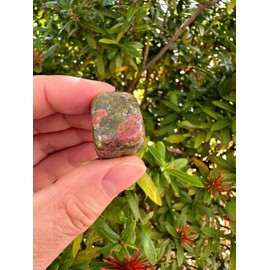 GAF TREASURES WHOLESALE Unakite Tumbled Stones, Polished Natural Unakite Gemstone, Unakite Healing Crystals (Unakite, 1 Pound)